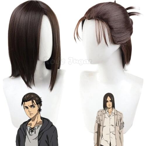 Japan Anime Attack on Titan The Final Season Eren Jaeger Cosplay Wig Unisex Heat Resistant Synthetic Hair Wigs C135M161