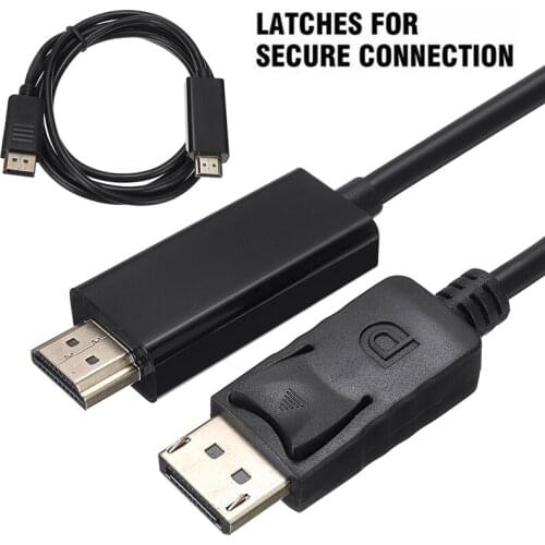 DP to HDMI-compatible Adapter Cable 1.8m Display Port for Macbook 1080P HD Video Converter Cable For Laptop PC Projector DP