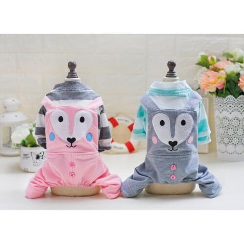 Lovely Fox Style Four Legs Cotton Pet Dogs Bib Coat New Popular Small Puppy Dogs Clothing