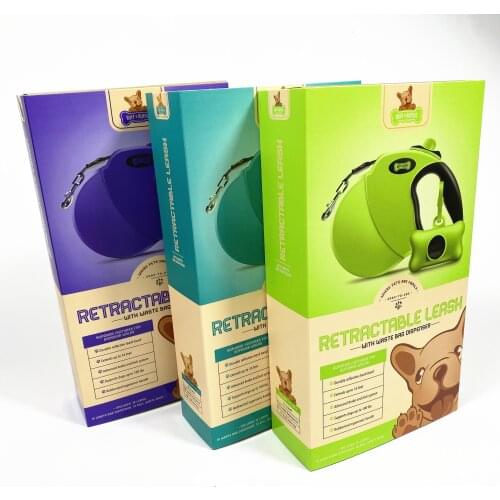 Custom manufacturer wholesale Paper Packaging Box for retractable Dog Leash dog-lead pets rope