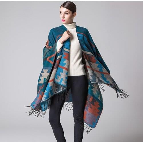 Luxury Winter Cashmere Women Scarf Female Luxury Brand Scarves Lady Geometric rhombus Women Shawl Wraps Foulard Tippet Pashmina