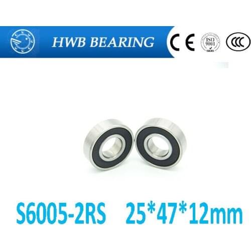S6005RS SS6005-2RS SB6005RS S6005 6005 stainless steel 440C deep groove ball bearing 25x47x12mm s6005 2rs