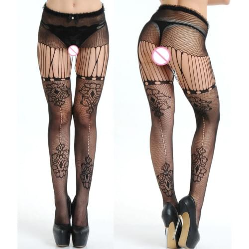 Hot back seam Sexy Women Long Fishnet Sexy Stockings Pantyhose Mesh Stockings Lingerie black Thigh High Stocking lingerie 030