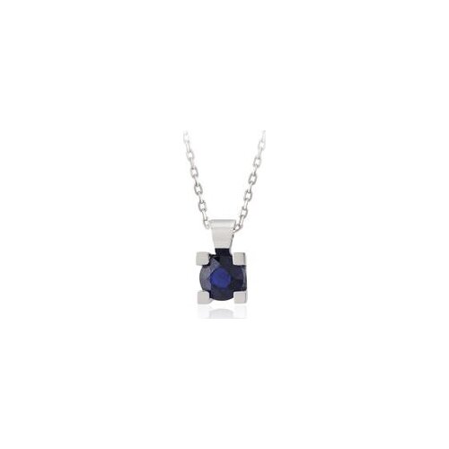Symbol Gold 0.72 Carat Diamond Sapphire Necklace Fashion Jewelry Stylish Brilliant Eye-catching Pendant For Women