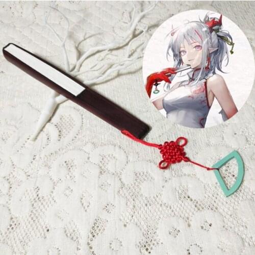 Arknights Nian Cosplay Folding Fan Dance Hand Fan Halloween Cosplay Costume Accessories