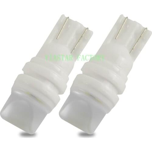 Yiastar 100X Heat durable W5W T10 3D LED 20MA Ceramic lens White LED 194 168 Wedge Side License Plate Light Lamp DC 12V