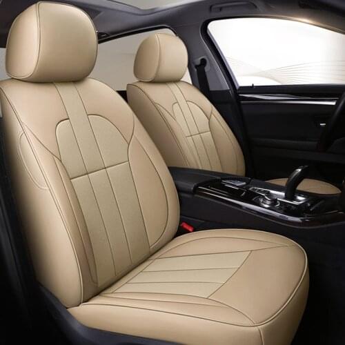 Custom only 2 pc front Leather car seat cover for mitsubishi pajero 4 2 sport outlander xl asx accessories lancer car seats