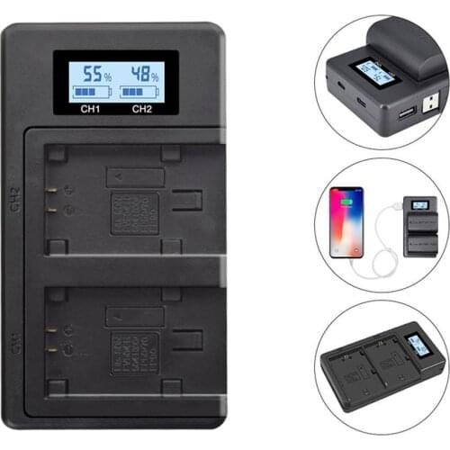 LCD Smart Digital Display Charger For Sony NP-FH70 For FV90 FV70 FH100 FV100 FH50 Camera Accessories Power Bank
