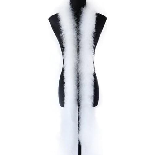 WCFeatherS White fluffy Turkey Marabou Feather Boa 25g Soft Turkey Trim Shawl Wedding Costume Decoration Scarf 2yards