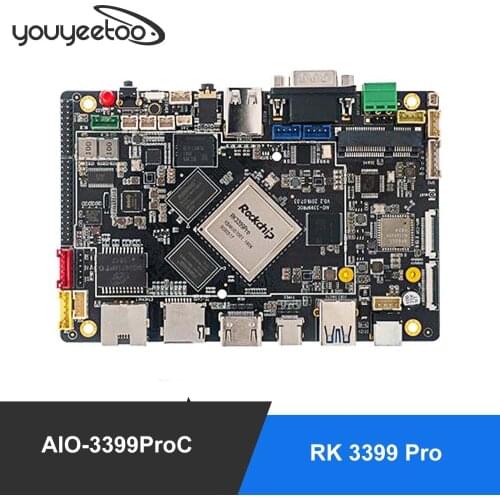 YouyeetooSmartfly Firefly AIO-3399ProC RK3399Pro Single Board Computer for Aiot Cortex-A72 Cortex-A53 LPDDR3 Linux+QT/Android