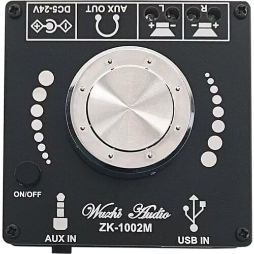 ZK-1002M Bluetooth 5.0 Subwoofer Amplifier Board 2X100W 2.0 Channel High Power Audio Stereo Amplifier Board Bass AMP