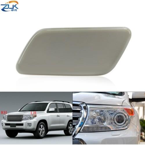 ZUK Front Bumper Headlight Washer Cover Headlamp Water Spray Jet Cap For TOYOTA LAND CRUISER 200 LC200 2012-2015 None Painted