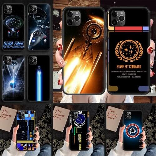 Star Trek Stars spaceship Phone Case Cover Hull For iphone 5 5s se 2 6 6s 7 8 12 mini plus X XS XR 11 PRO MAX black silicone