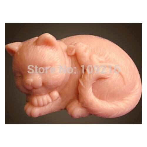 1pcs New Style CatVersusMouse (zx776) Silicone Handmade Soap Mold Crafts DIY Mold