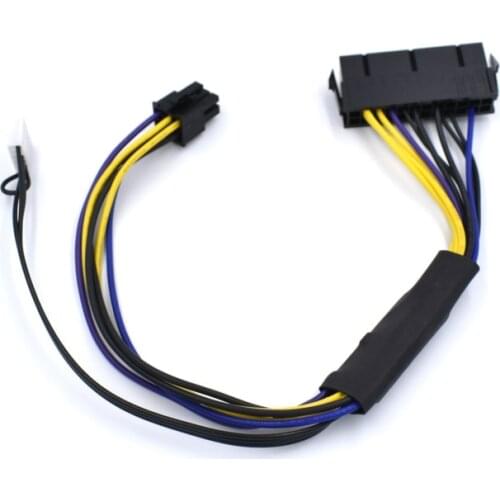 10PCS 24 Pin to 6 Pin PCI-E ATX Main Power supply Adapter Cable for HP8380 8000 880 600G1 Motherboard