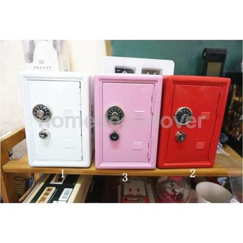 18cm Metal Piggy Bank Safe Money Saving Box Case Gift Table Organizer