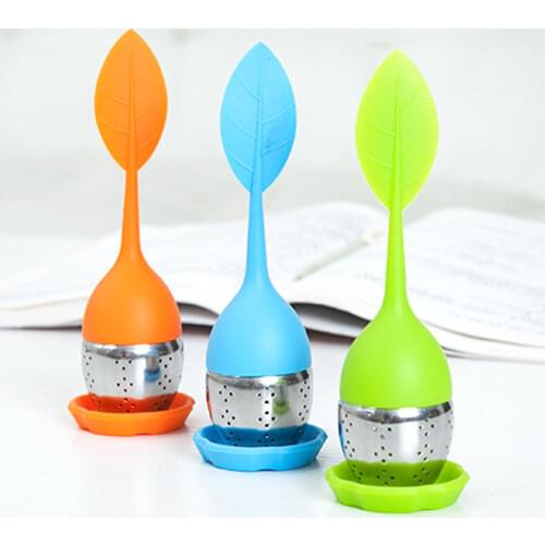 2Pcs Cute Tea Strainers Reusable Tea Bag Filter Silicone Stainless Steel Tea Strainer Diffuser for Puer Green Black Herbal Tea