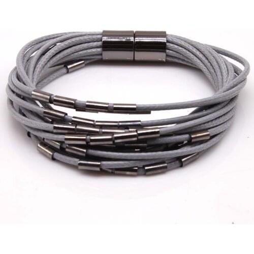 2021 New Multilayer Leather Charm Bracelets For Woman Vintage Black Pulseira Feminina Mujer Charm Bracelet Gifts