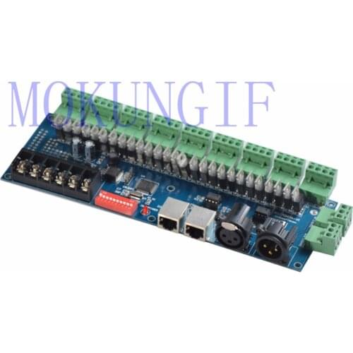 27CH 27channels LED DMX512 decoder WS-27CH3A-BAN RGB controller2 with XRL 3P RJ45 for led strip light led lamp DC12V-24V