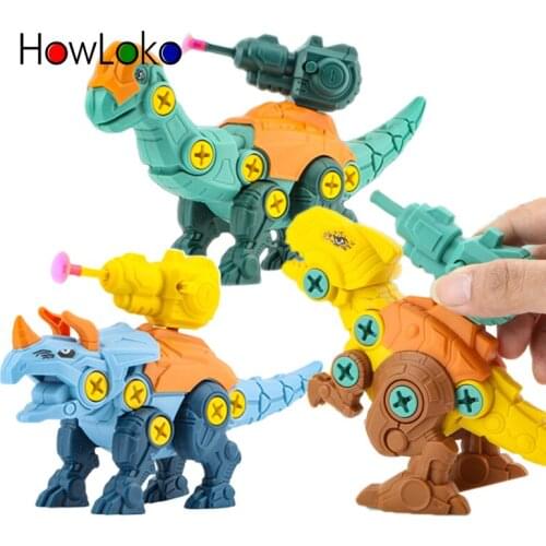 3D Nut DIY Disassembly Combination Assembly Dinosaur Construction Set Toys For Children Screw Model Kits Educational Toys