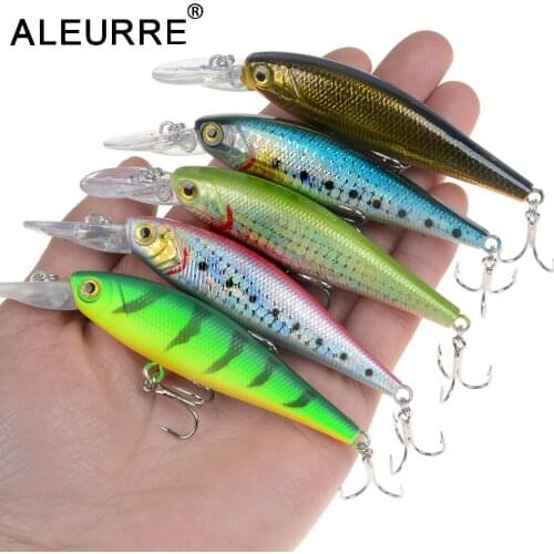 ALEURRE 1PCS Floating Minnow Quality Bait 100mm 10g Hard Wobblers 2 Hooks Tackle 3D Eye Crankbait Diving 1.5M Pesca Fishing Lure