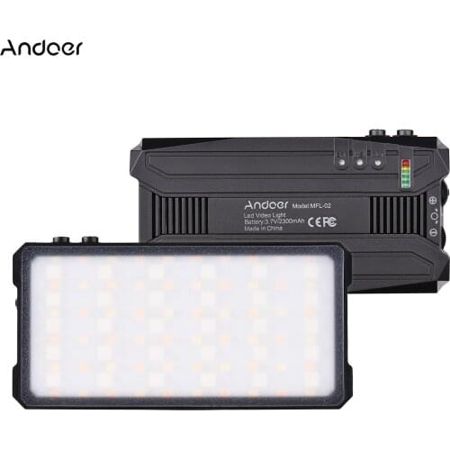 Andoer MFL-02 5W Multifunctional LED Video Light Portable Pocket Light Professional RGB Photography Light 90PCS Light Beads