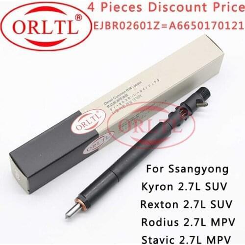 Common Rail Injector EJBR02601Z Diesel Nozzle A6650170121 Sprayer EJB R02601Z For Kyron /Kyron /Rexton ssangyong Accessories