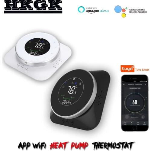 24VAC/DC intelligent heat pump temperature controller, TUYA APP remote control, with voice control Works with Alexa Google Home