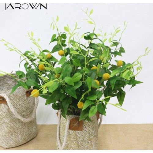 JAROWN Artificial Green Plants Fake Leaf Wedding Decorations Home Flower Arrangement DIY Accessories Grass Floral Flores