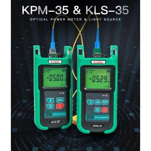 KPM-35 Optic Fiber Power Meter FTTH high-precision Fiber Optical Cable Tester and Singlemode Fiber Optical Light Source KLS-35