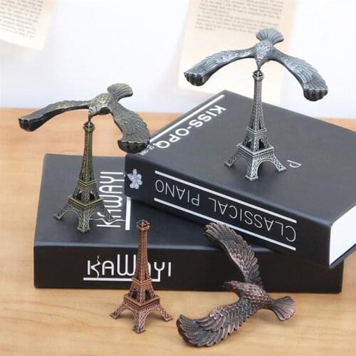 Creative Metal Balance Eagle Gravity Bird Eiffel Tower Landmark Building Ornament Childrens Birthday Gift Tower Home Decoration