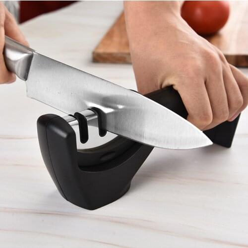 Kitchen Sharpening Stone Knife Sharpener 3 Stages Professional Grinder knives Whetstone Tungsten Diamond Ceramic Sharpener Tool
