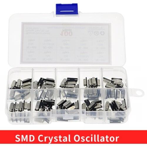 10Values HC-49S Quartz Resonator SMD Crystal Oscillator Kit 4MHz 6MHz 8MHz 12MHz 16MHz 24MHz 25MHz 48MHz 2Pin diy electronic set