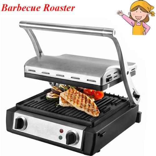 Steak Frying Machine Barbecue Roaster Beef Sandwich Roasting Machine Household Breakfast Panini Steak Commercial Oven