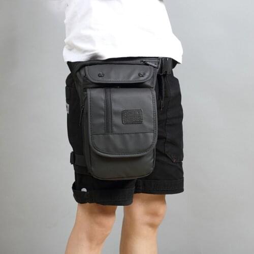 Fashion Motorcycle Drop Leg Bag Hip Bum Fanny Pack Waterproof Motorcycle Bag Outdoor Casual Waist Bag Motorcycle Bike Bag Black
