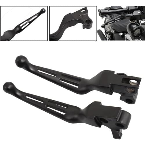 Black Brake Lever Set Slotted Brake Clutch for Harley XL Dyna Dyna Fat Bob FXDF Street Bob FXDB Super Glide FXD Switchback FLD