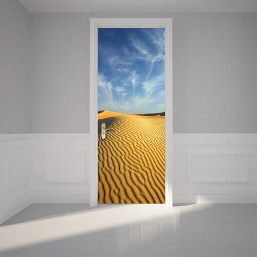 Colomac 3d desert pattern wall door sticker self-adhesive poster renovation living room bedroom home decor decoration accessory
