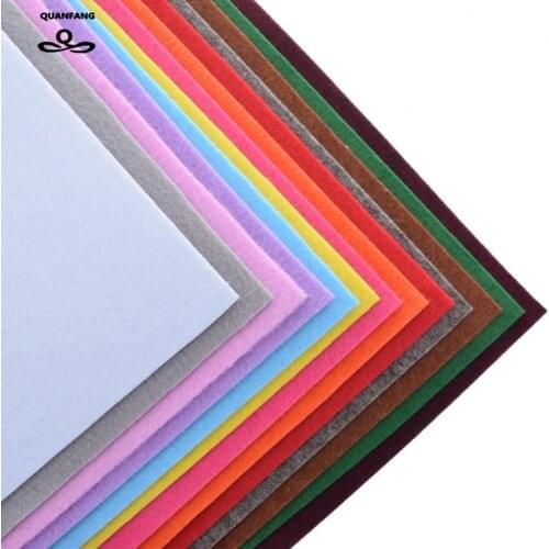 Non Woven Fabric 3mm Thickness Polyester Felt Of Home Decoration Pattern Bundle For Sewing Dolls Crafts 13pcs 30x30cm