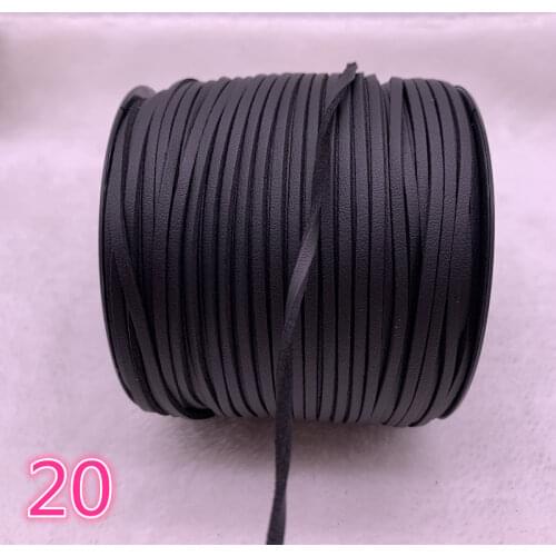 NEW 5yards/lot 3mm Flat Faux Suede Braided Cord Korean Velvet Leather Handmade Beading Bracelet Jewelry String #20
