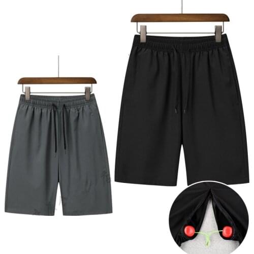 Outdoor Sex Pants Men Zippers Open Croch Thin 2021 New Summer Fashion Casual Male Trousers Shorts Clothes Plus Size 4XL 5XL 6XL