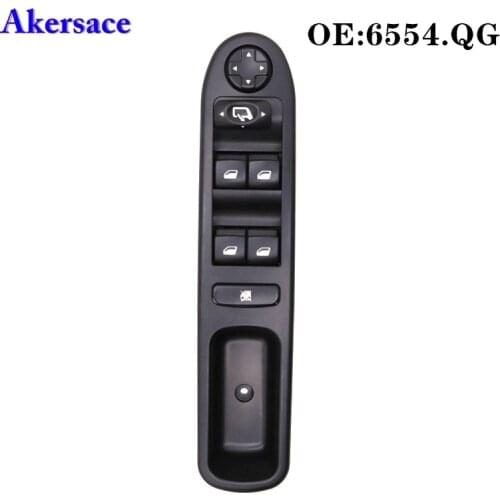 6554QG 6554.QG Window Control Switch for Peugeot 207 Citroen Driver Side Electric Power Master Window Switch 96642444XT 6554.QF