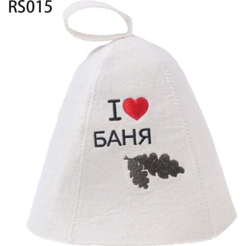 Wool Felt Sauna Hat Anti Heat Russian Banya Cap For Bath House Head Protection