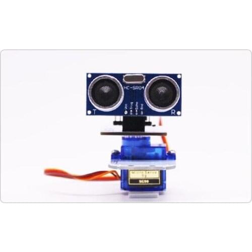 SG90 9g Servo Tilt PTZ w/Ultrasonic Obstacle Avoidance Sensor Accessories For DIY 51/Arduino Smart Car/Robot Model
