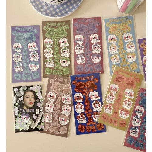 Cute Cat Ribbon Sticker Hand Account DIY Album Decoration Scrapbooking Stickers Kawaii Korean Stationery