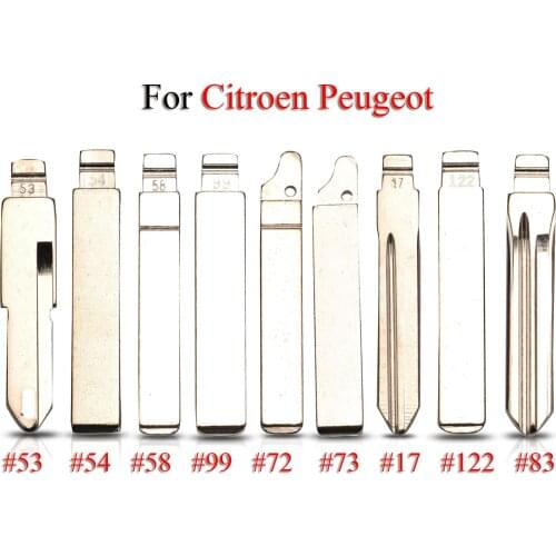Kutery Folding Remote Car Key Blade For Citroen For Peugeot VA2 HU83 SX9 #17 #53 #54 #58 #72 #73 #83 #99 #122 Key Blank Replace