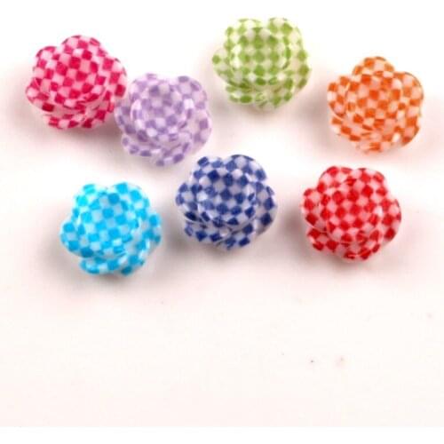 LF Mixed Resin Grid Flower Decoration Crafts Beads Flatback Cabochon Scrapbooking For Embellishments Kawaii Diy Accessories