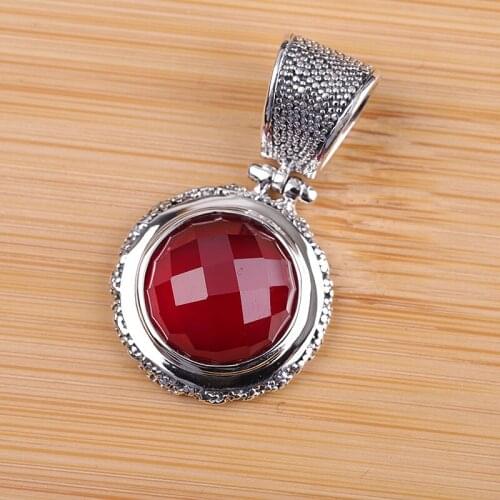Uglyless high-end Faceted Corundum HOT PINK Pendants for Women Water Drop Gemstones Necklace NO Chain Fashion 925 Silver Jewelry