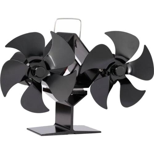 5 Blade Fireplace Fan Heat Powered Stove Fan Log Wood Burner Fan Quiet Home Fireplace Fan