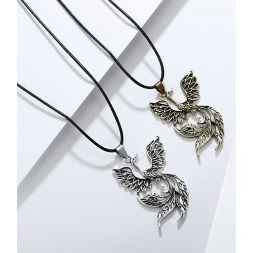 Pendant Phoenix Fire Bird Necklace Vintage Firebird Pendant Jewelry Angel Wing Necklace Phoenix Bird Pendant Punk Style