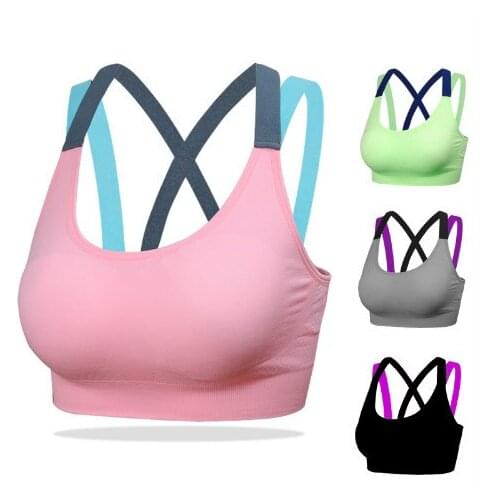 Women padded compression sporter bra Sportswear Strap breathable elastic sporter bra